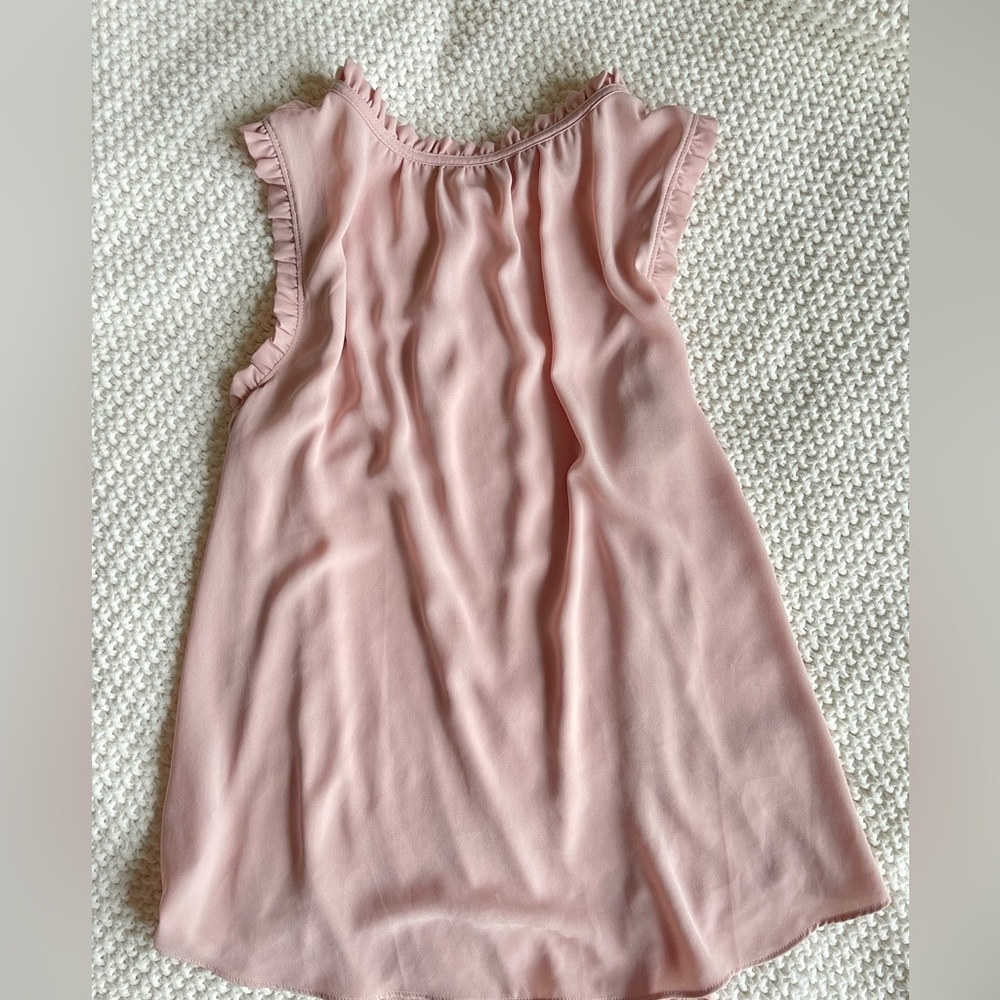 Loft blush chiffon blouse like new